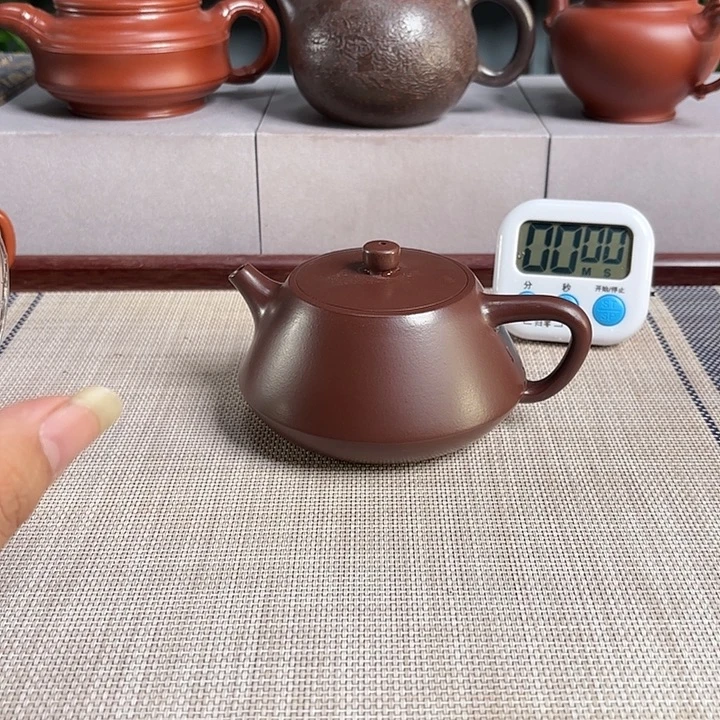 一***草紫砂茶壶宜兴原矿泥料手工紫砂壶