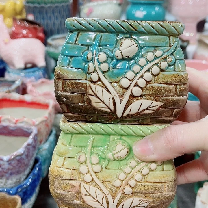 多肉陶瓷花盆满10元包邮