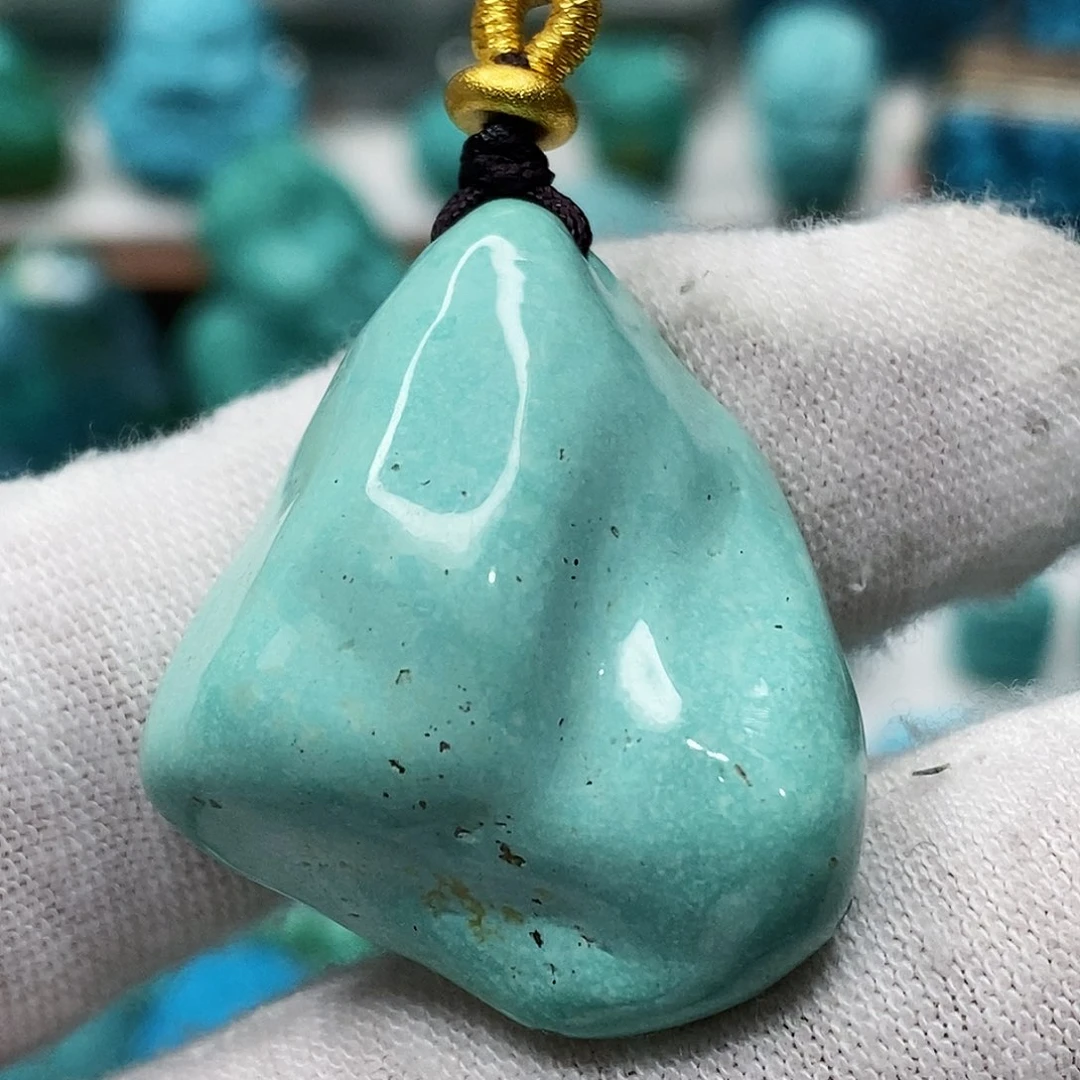 绿松石未镶嵌天然原矿 地大质检 抖音基地 顺丰发货