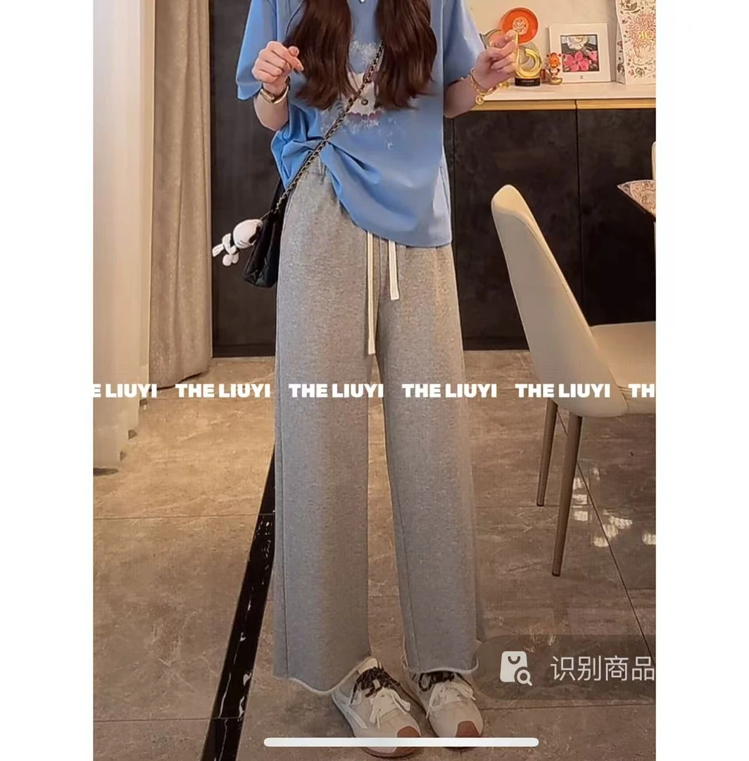【LIUYI】时髦卷边裤～夏季新款卷边慵懒风休闲卫裤54273