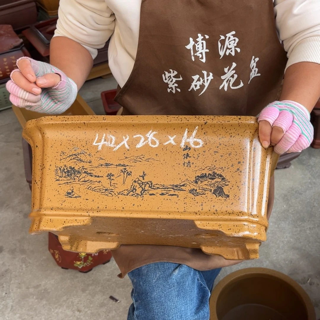 底槽青花盆盆景艺术