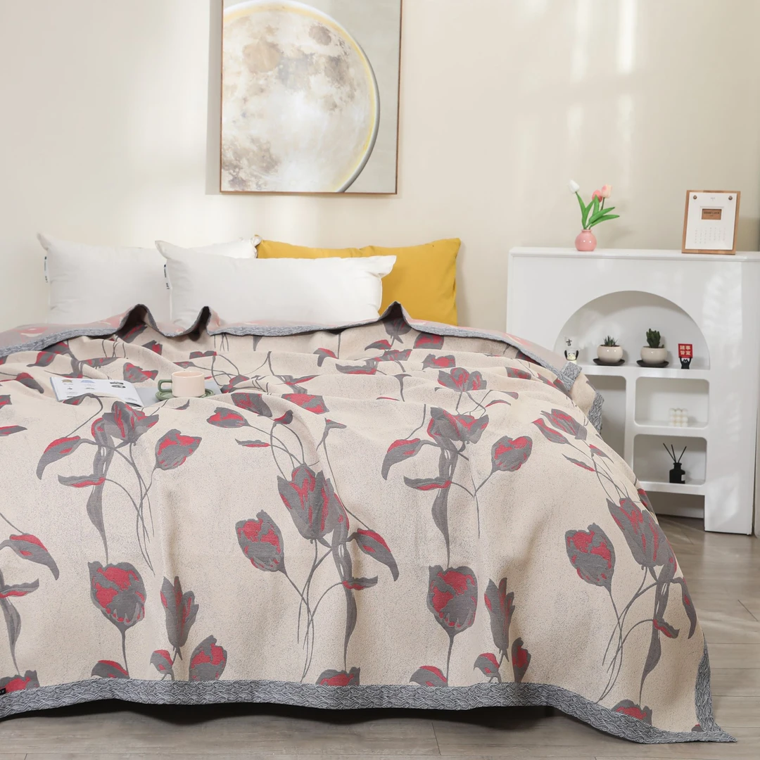 【郁心花语】230*250轻奢重工艺可机洗床盖