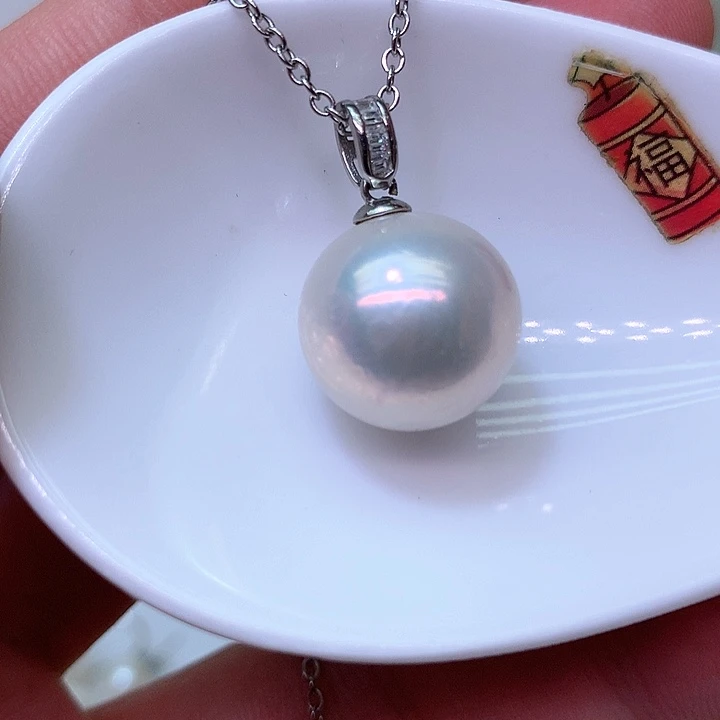 银S925镶嵌耳饰淡水珍珠