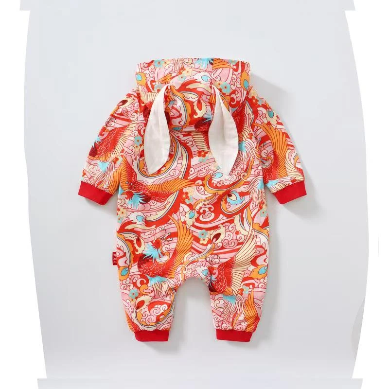 非龙年满月婴儿周岁宝宝服连体衣百天周岁礼服