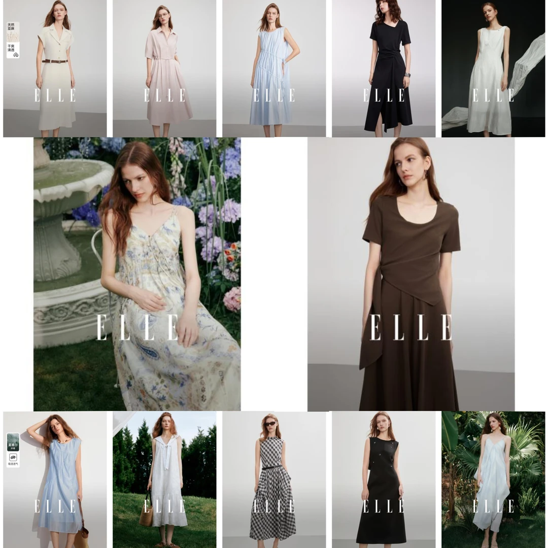 ELLE新款2025夏季爆款连衣裙合集SJ~554