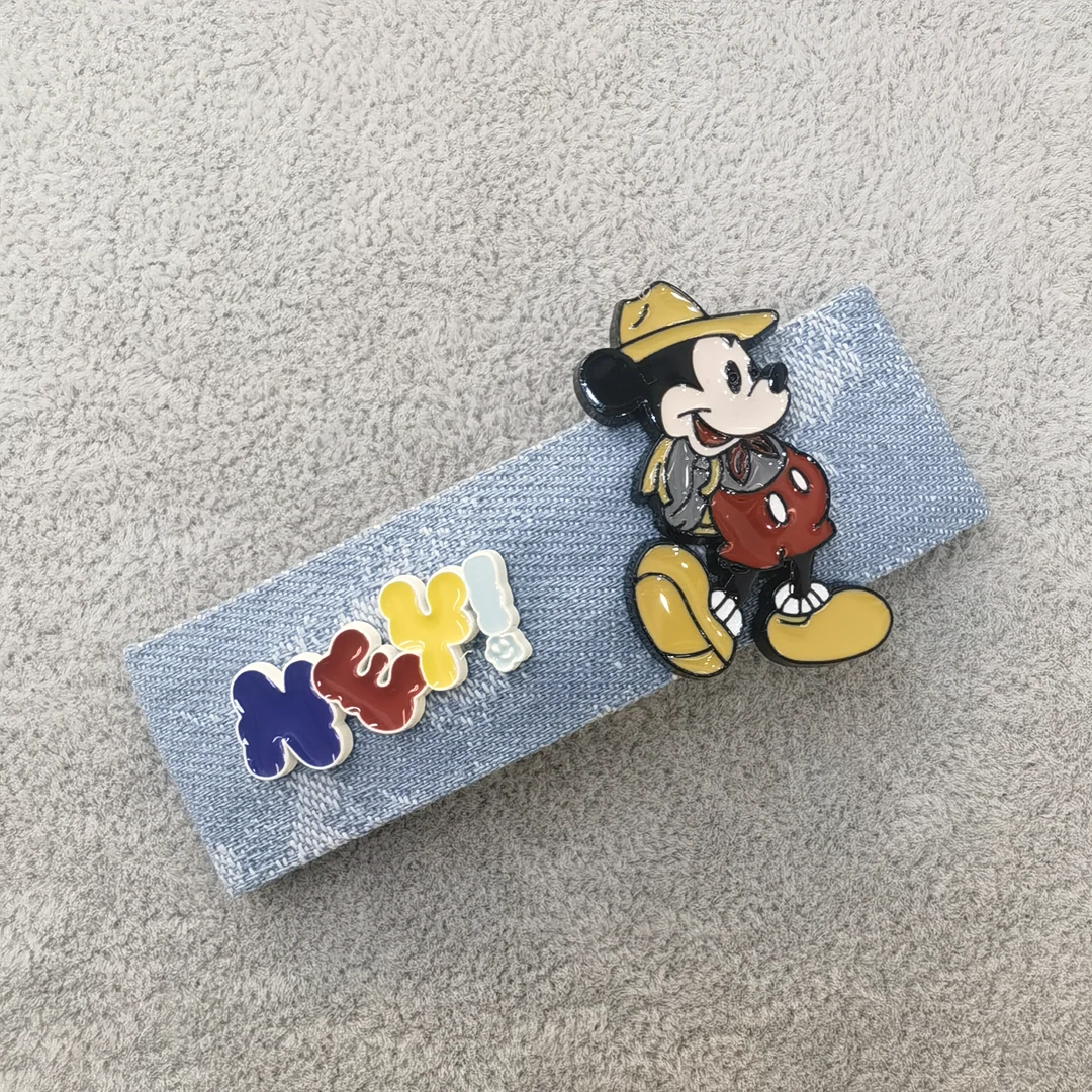 C568红色米奇蓝色牛仔掰掰夹