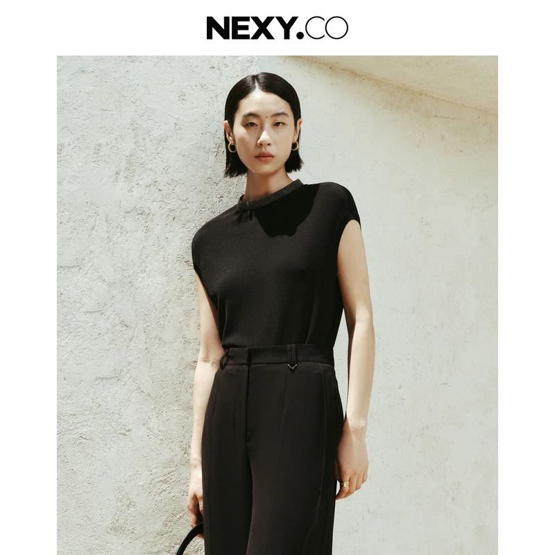 【商场同款】NEXY.CO/奈蔻气质时尚无袖打底夏季针织衫XZ02604V0