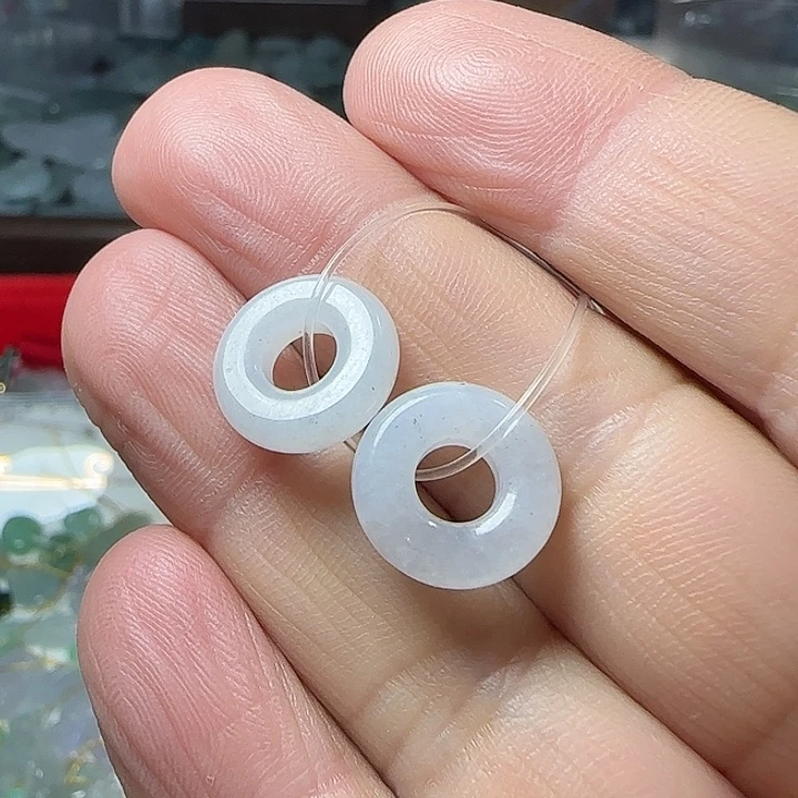 翡翠未镶嵌颈饰天然缅甸翡翠紫甜甜圈