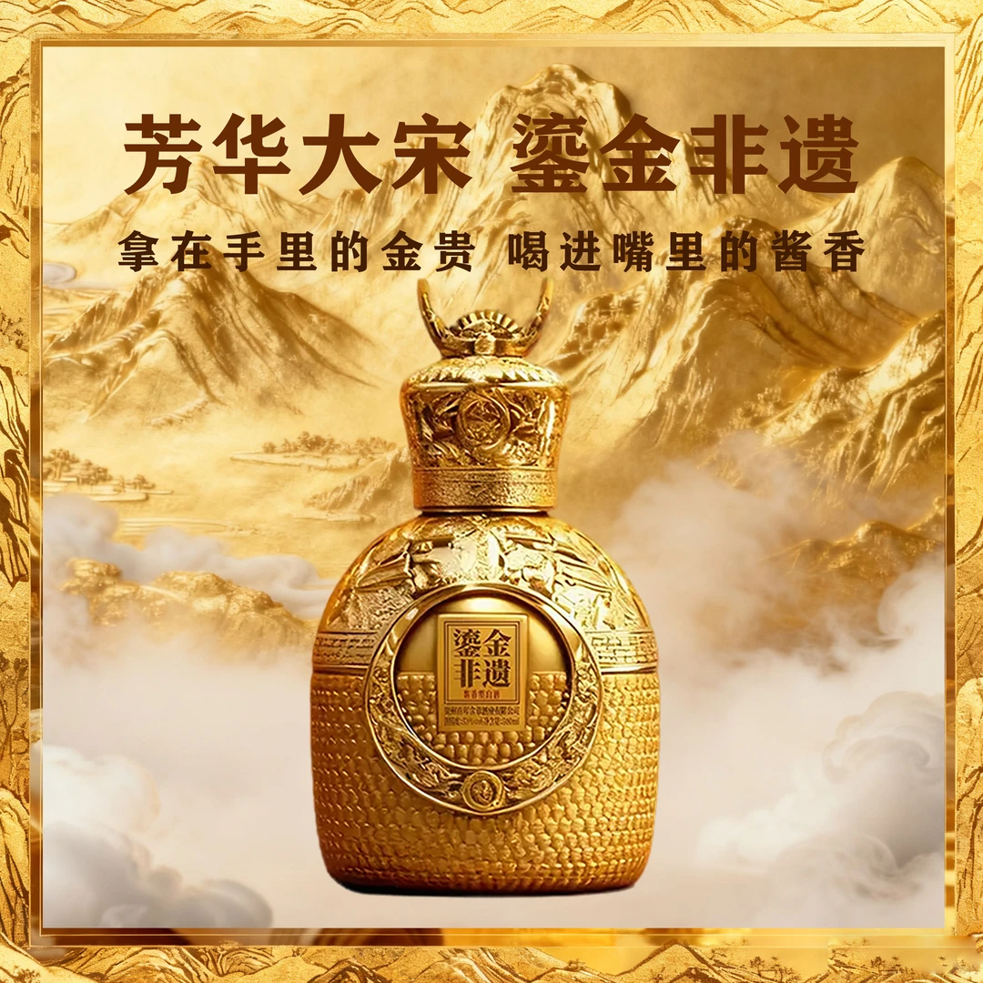 芳华大宋酒 · 鎏金非遗贵礼酱香型白酒礼赠臻选53%Vol500ml