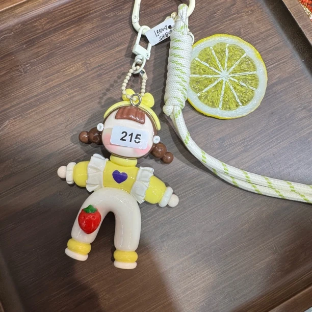 可爱包挂黄色柠檬片215