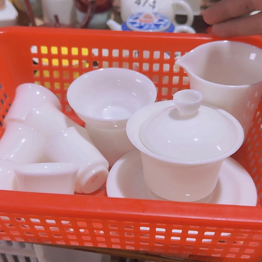 瓷片蜡****科瑕疵茶具，介意勿拍