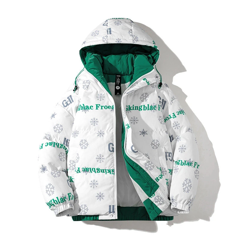 情侣棉衣男士休闲连帽潮流棉服加厚保暖短款时尚百搭宽松学生韩版