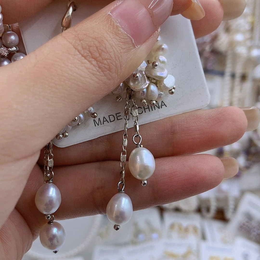 项链银S925镶嵌淡水珍珠一**心