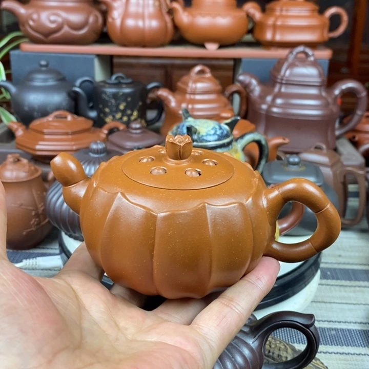 茶壶紫砂莲子260cc原矿朱泥特价