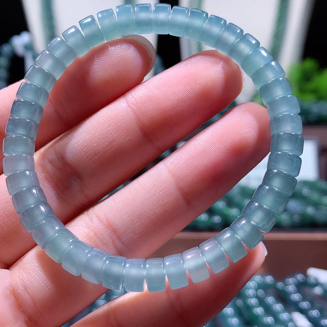 翡翠未镶嵌手链天然a货翡翠手串7