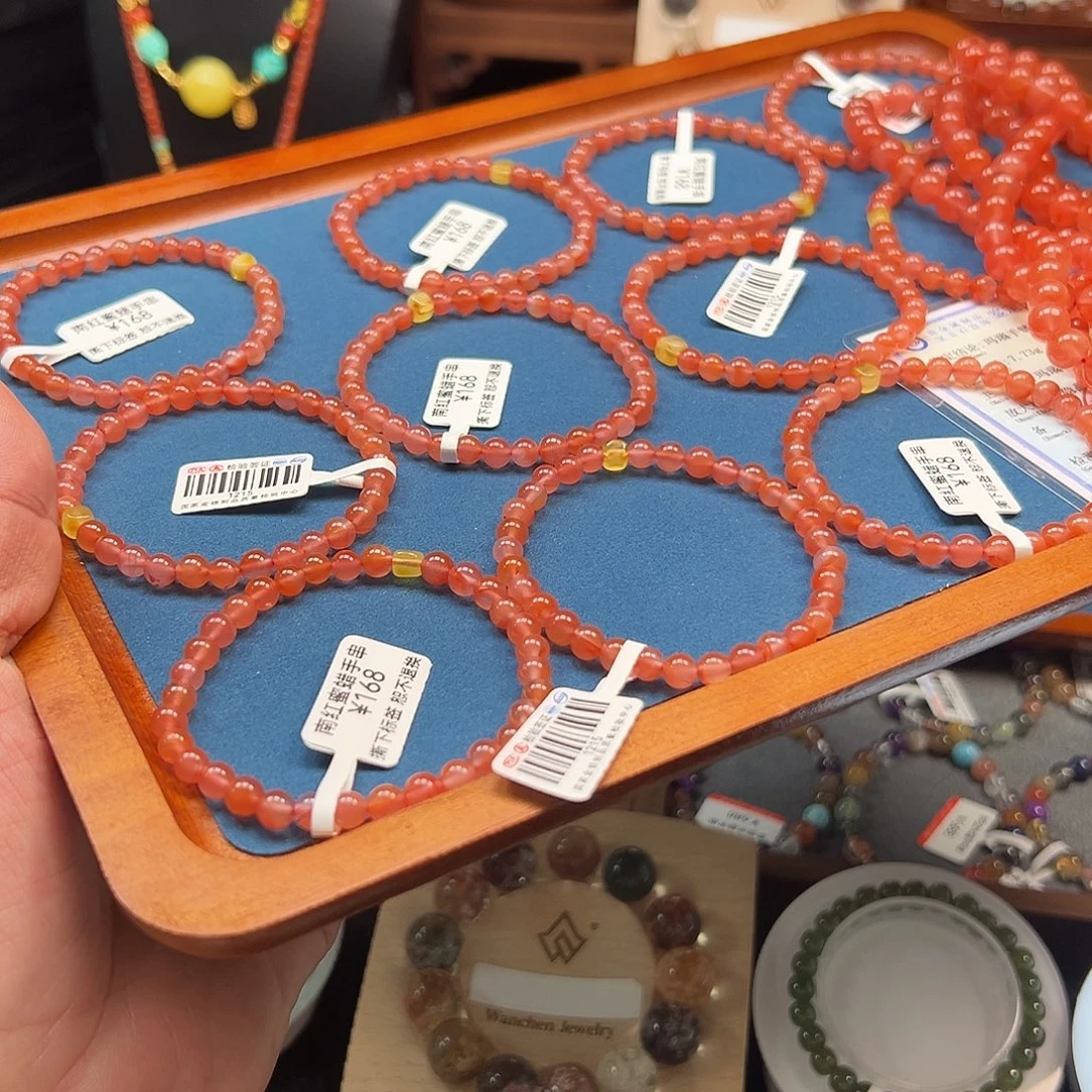 南红玛瑙未镶嵌手链001