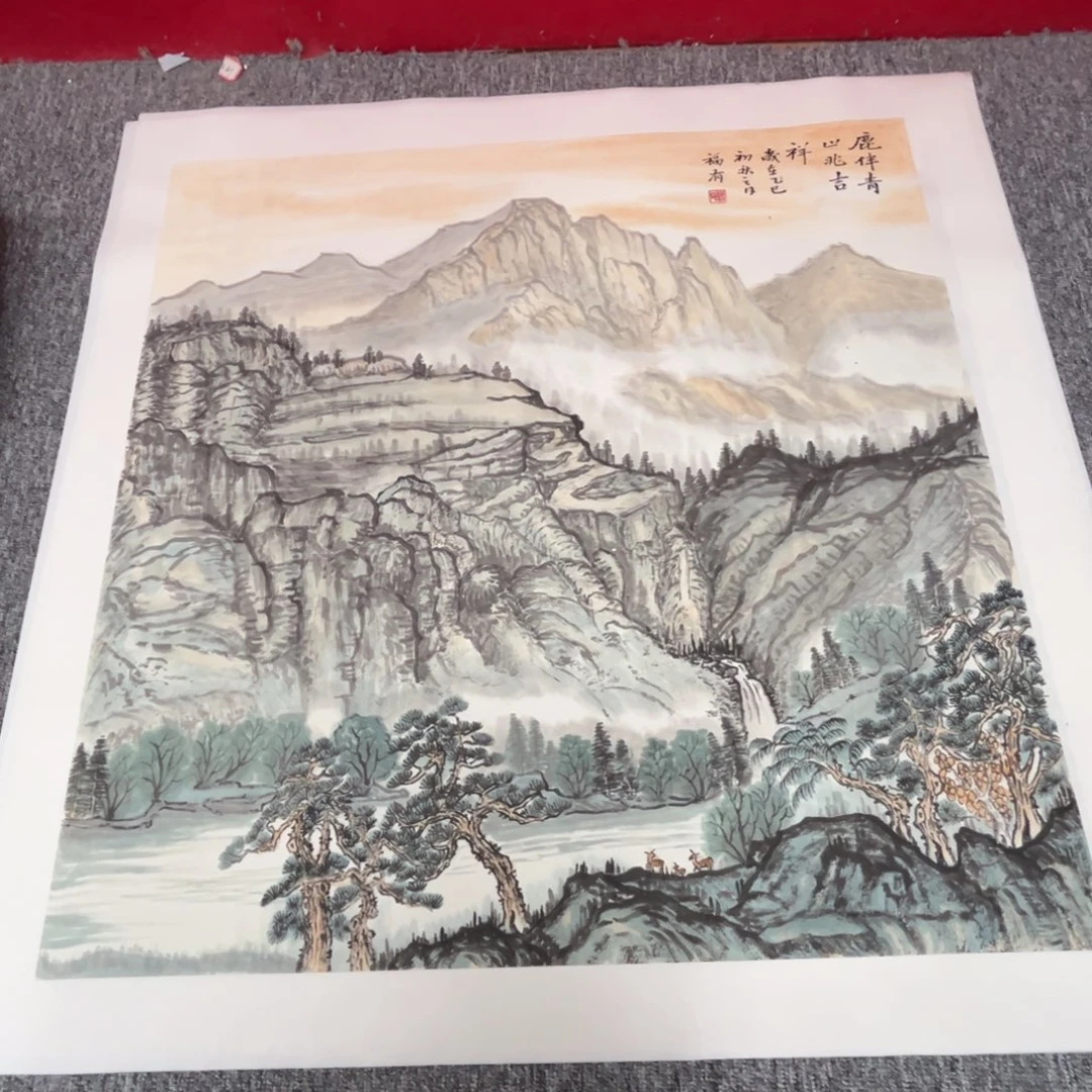 国画绘画作品多次