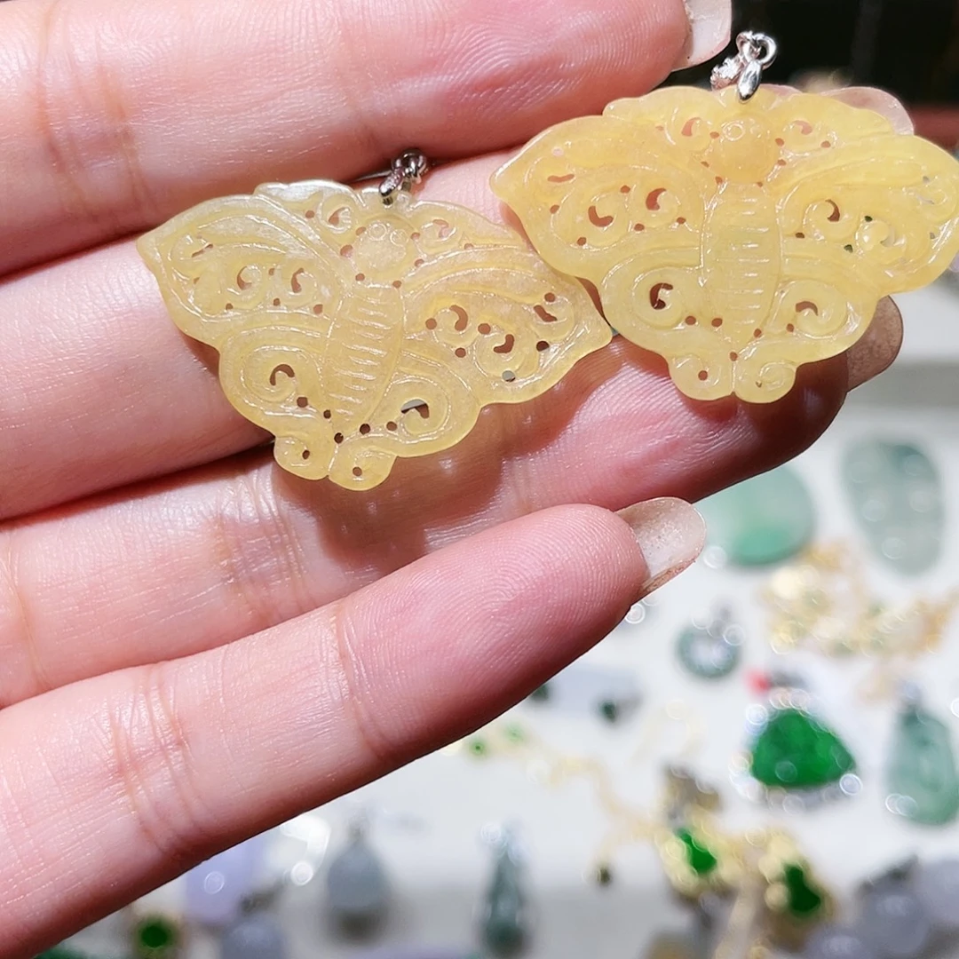 翡翠银S925镶嵌颈饰