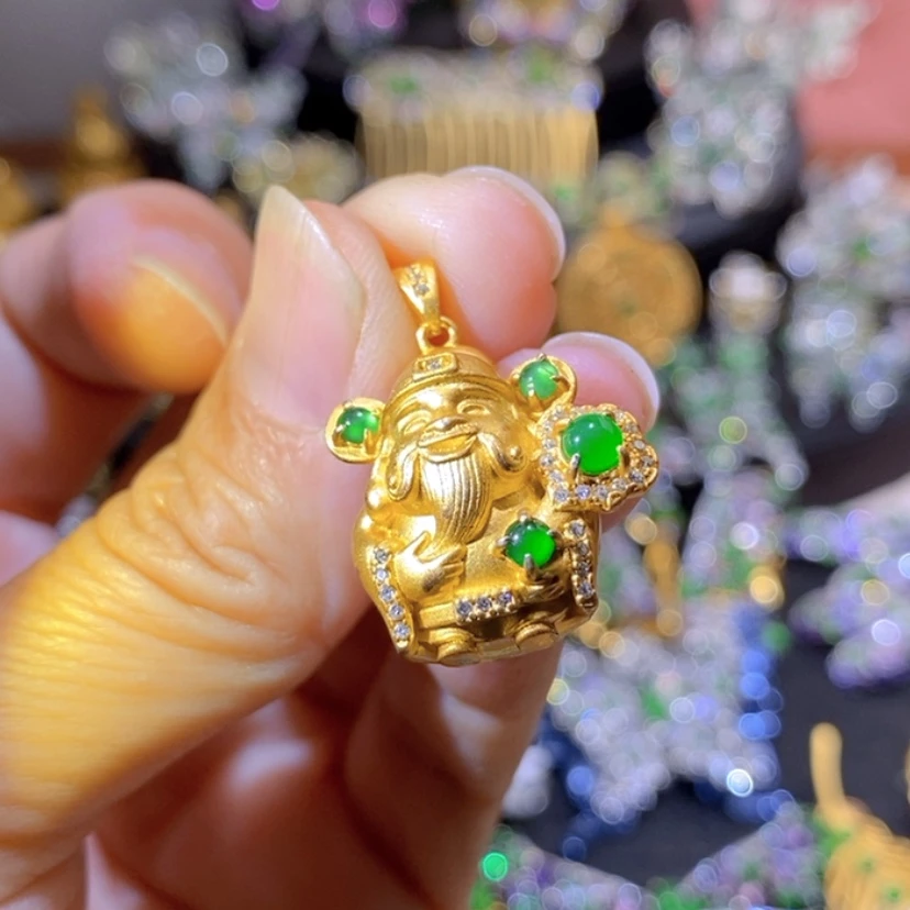 【闪购商品】银S925镶嵌挂件翡翠