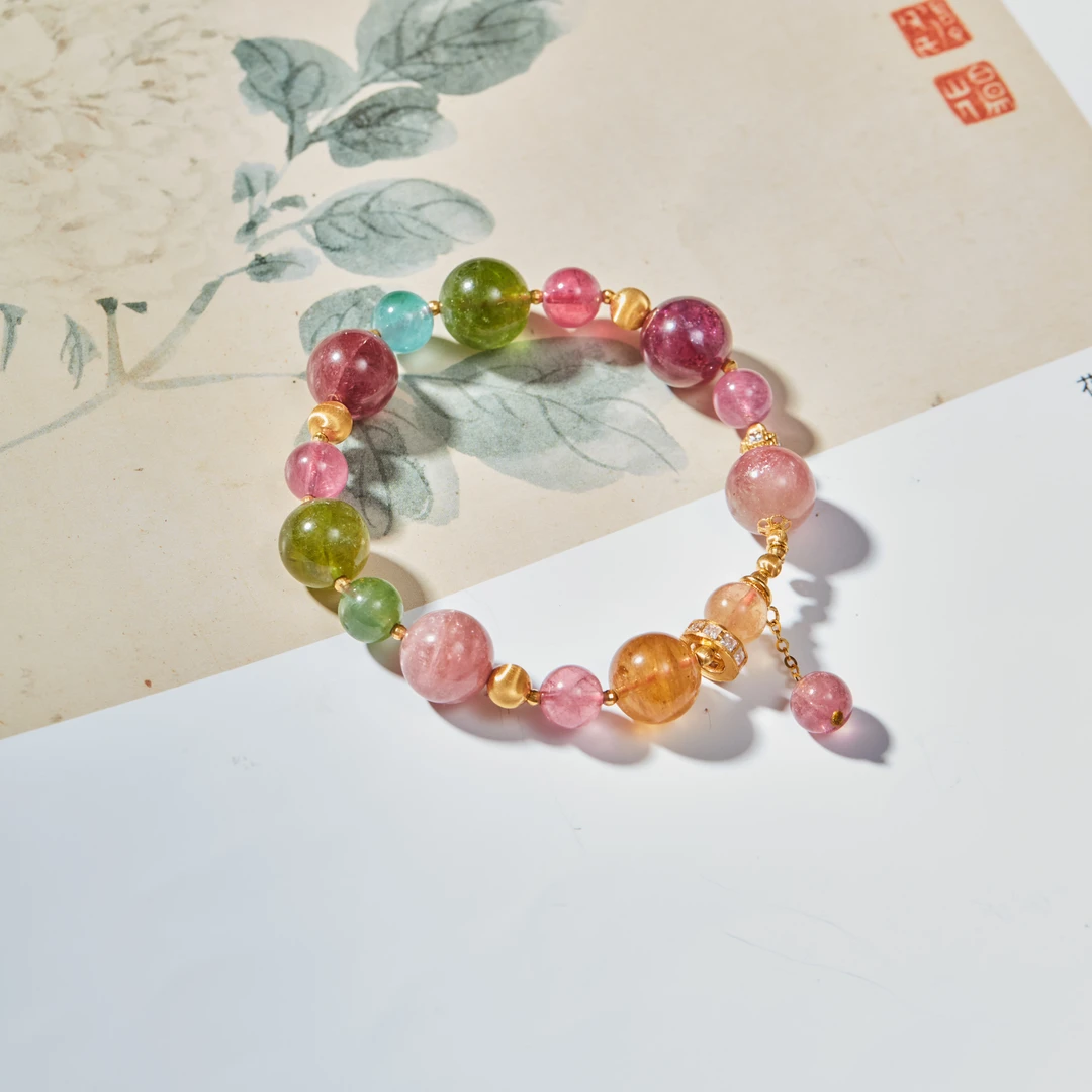 【云上雅岚】花世丨18K碧玺手串-多样性发一件-XYGD273945-C