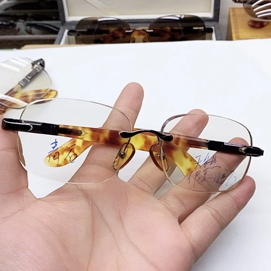 分体款天然水晶石头眼镜