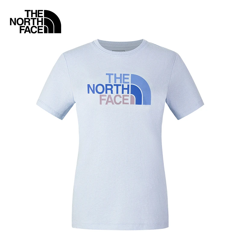 北面女纯棉撞色LOGO短袖T恤户外透气春夏新款TheNorthFace|8DC9