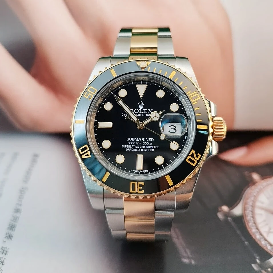 99新 Rolex/劳力士  劳力士潜航者系列黑鬼男士自动机械腕表