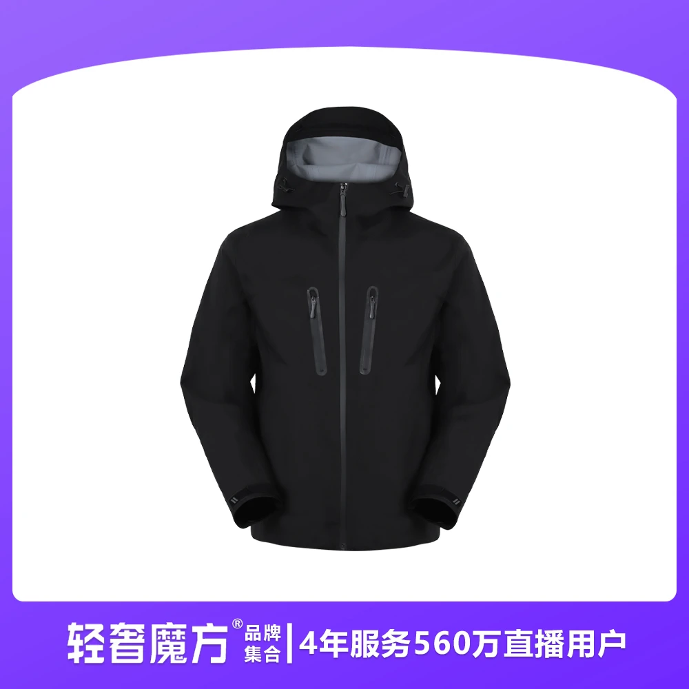 BV春秋季新款长袖户外连帽格子情侣冲锋衣休闲百搭外套SBV24347