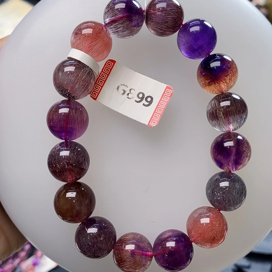 未镶嵌手链水晶13.5糖果色超七G899