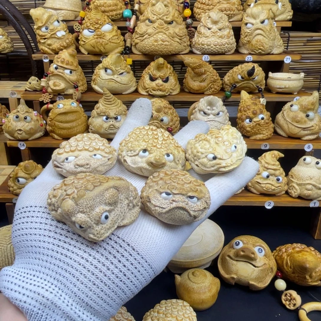 竹个性文玩竹雕扁蟾