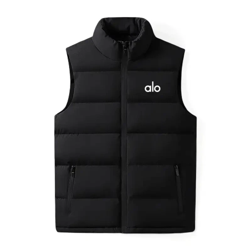 alo轻奢秋冬保暖男女同款情侣立领坎肩背心棉服马甲棉衣外套新款1