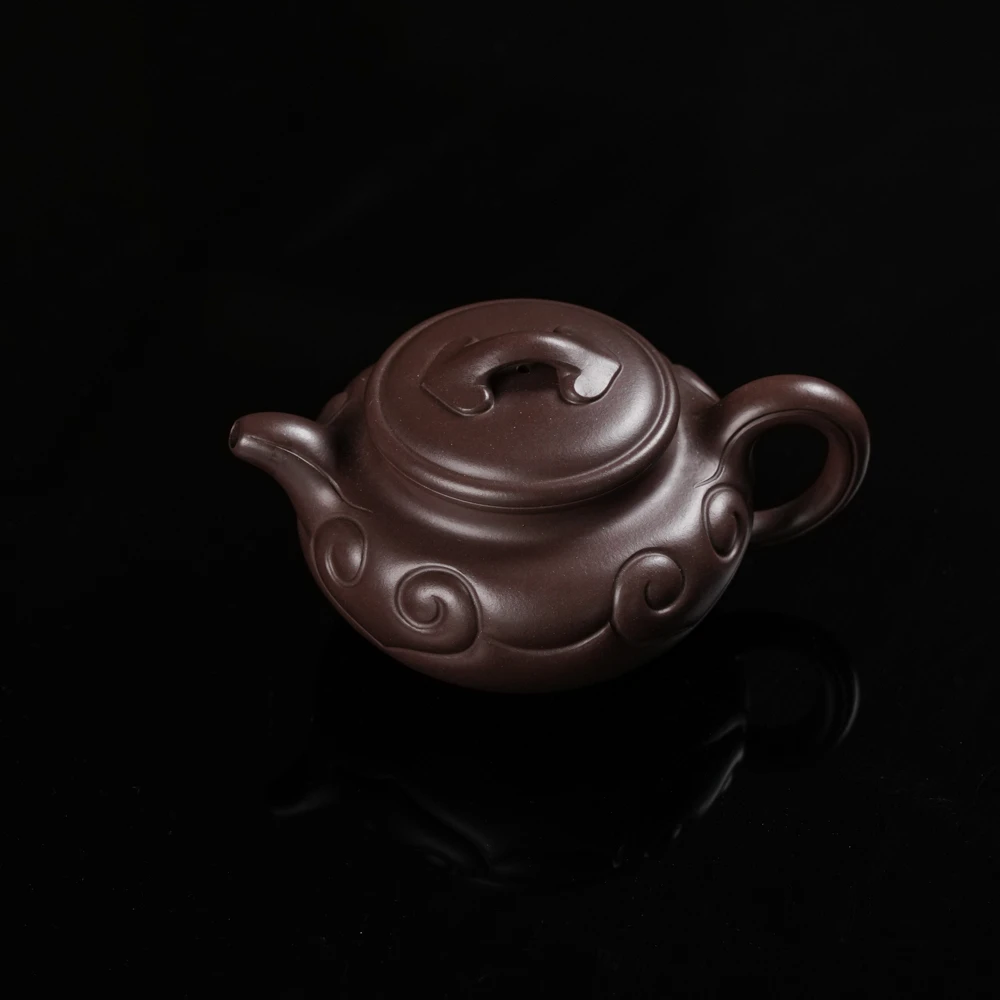 松泉茶器×尧日辰光丨《仿古如意 大水潭天青 280cc》紫砂壶