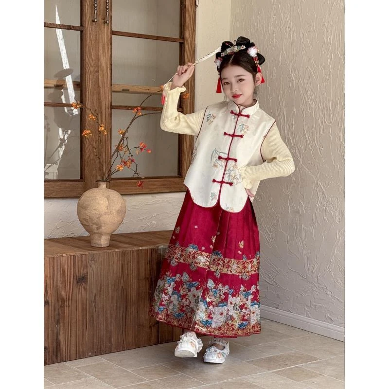 【新疆包邮】中大童蜻蜓点水织金三件套P688