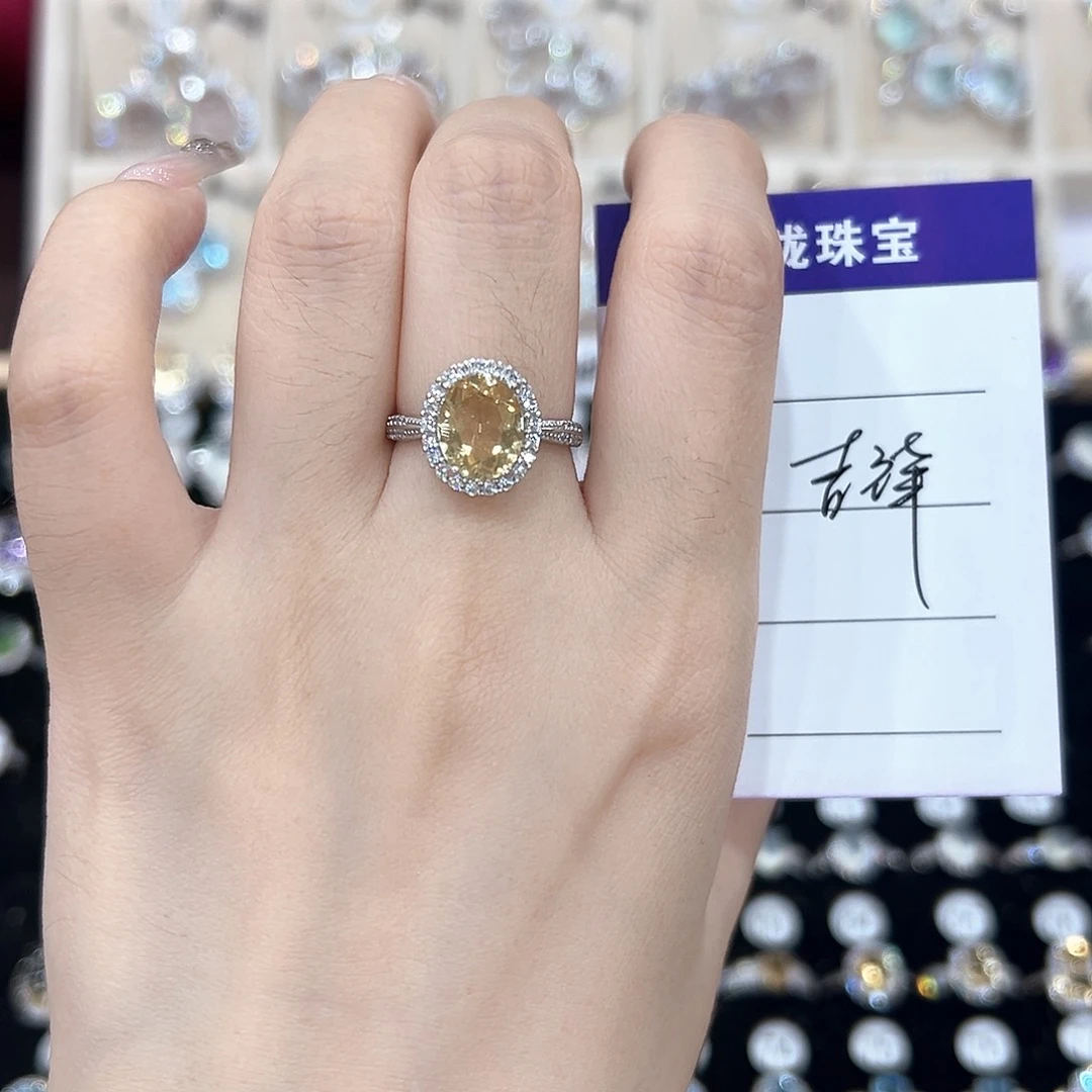 吉***祥芙蓉石戒指银S925镶嵌