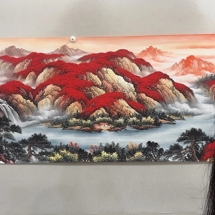 国画国画作品山水任海鲜画