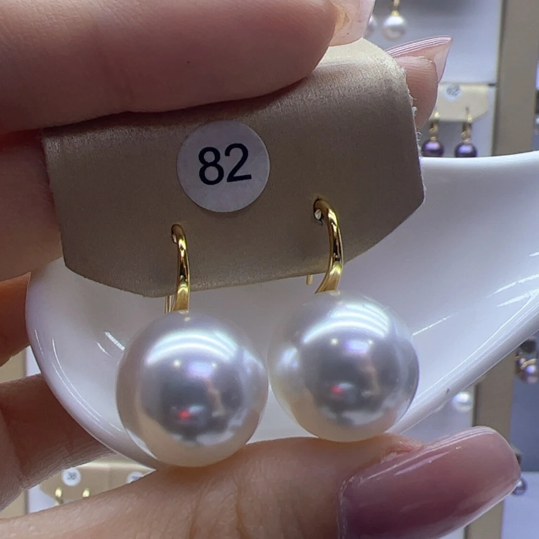 淡水珍珠耳饰银S925镶嵌