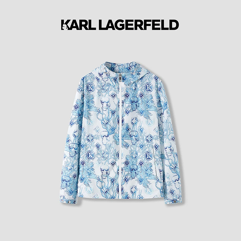 【佳欣专属】KARL LAGERFELD卡尔拉格斐连帽夹克老佛爷1K1E10101433