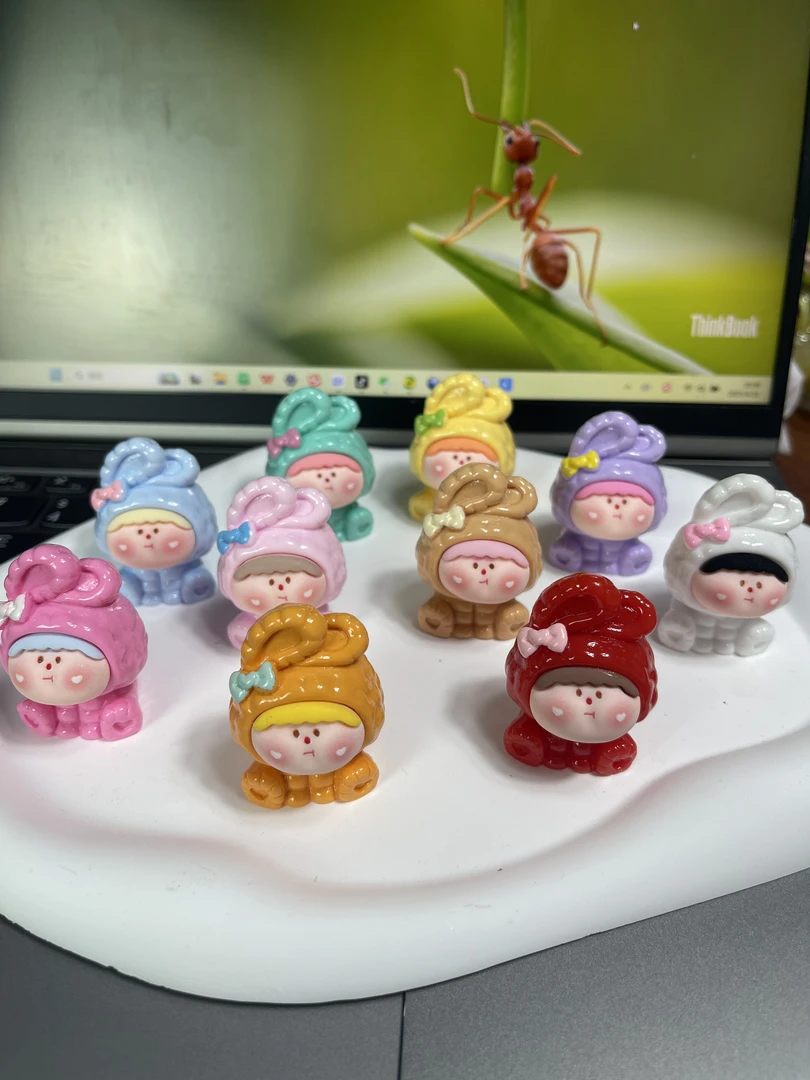 [阿七DIY]叠耳兔李四 莉莉丝网红摆件车载动物可爱diy树脂摆件