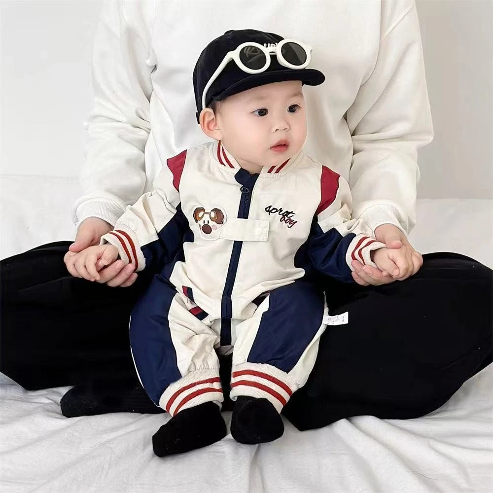 宝宝早春衣服婴儿连体衣春秋款洋气宝宝外出服新生儿新款爬服