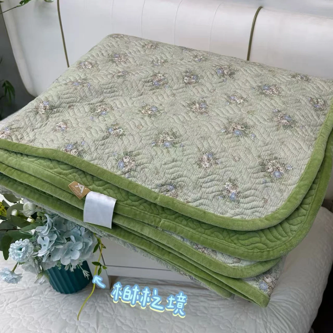 【RR荣荣】柏林之境- A面全棉B面宝宝绒床盖砂洗绗缝夹棉水洗可机洗