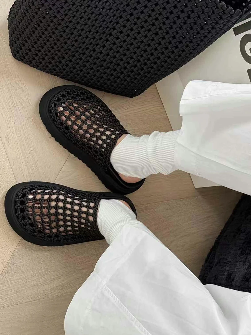 诗歌兰女鞋2025夏季新款时尚百搭韩版休闲鞋厚底包头拖鞋女凉拖鞋