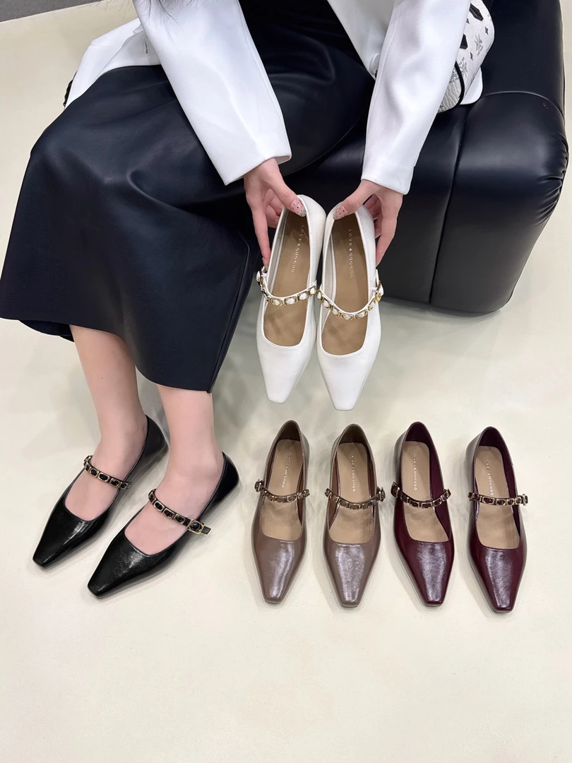 玛丽珍鞋女春季新款复古低跟软底单鞋百搭方头配裙子