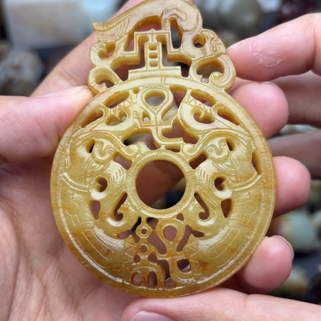 和田玉未镶嵌吊坠(不含链)