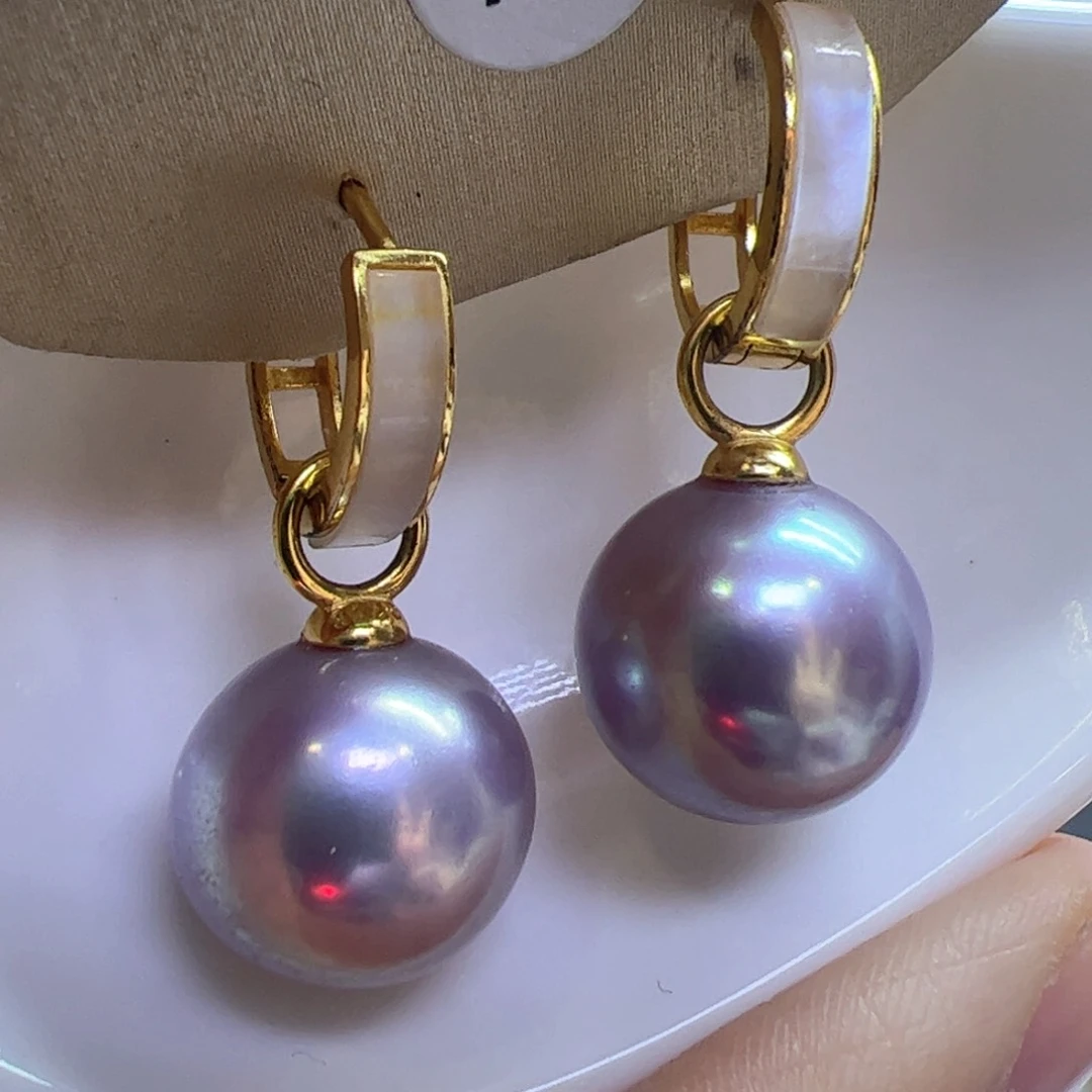 淡水珍珠耳饰银S925镶嵌