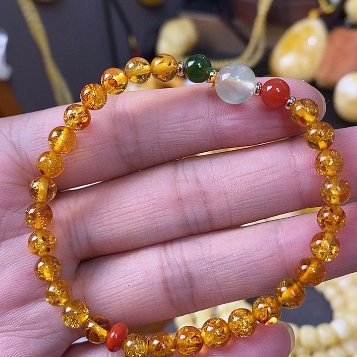 裸石琥珀未镶嵌单圈