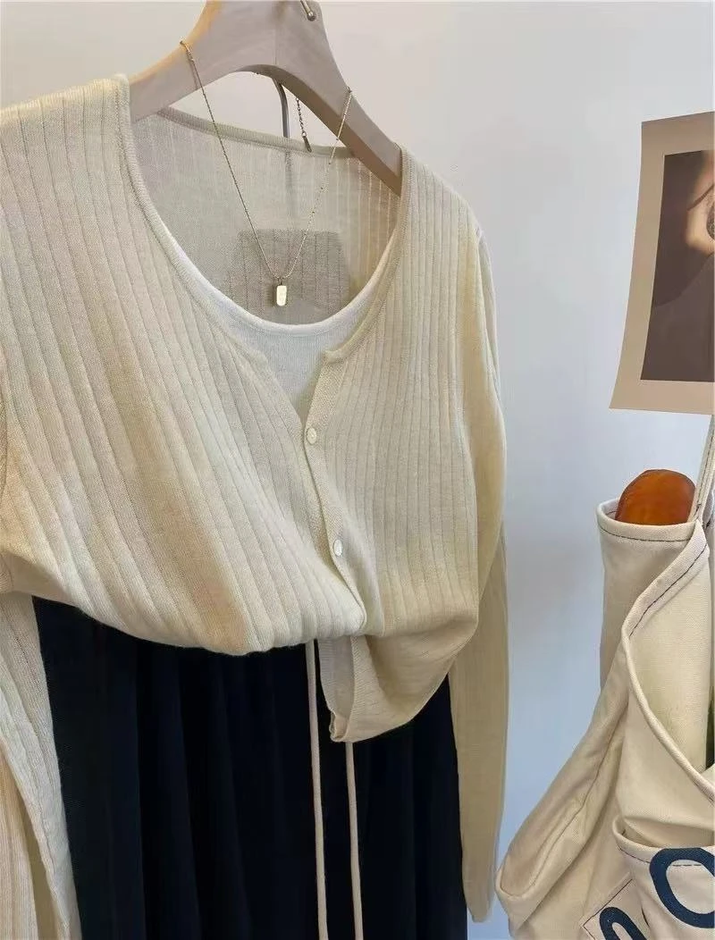 胸96-130长55日常温柔穿搭毛针织衫宽松气质休闲长袖上衣 7770