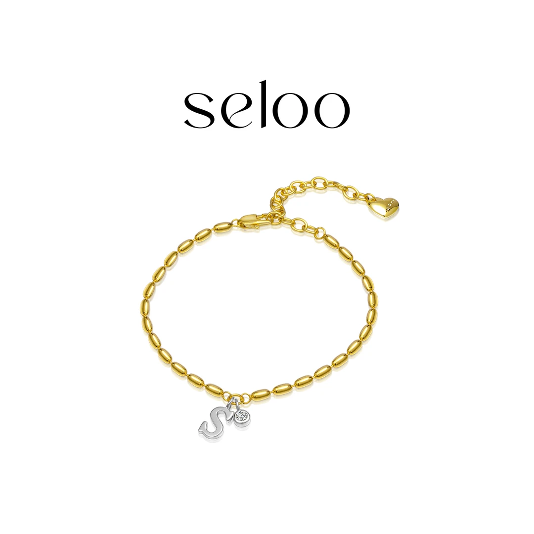 铜合金手链  【甜甜】Seloo【米珠撞色手链】韩国小众饰品SE501S303