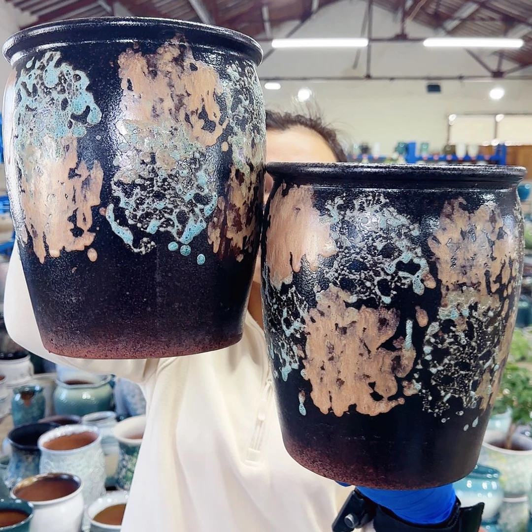 紫砂花盆高25口20