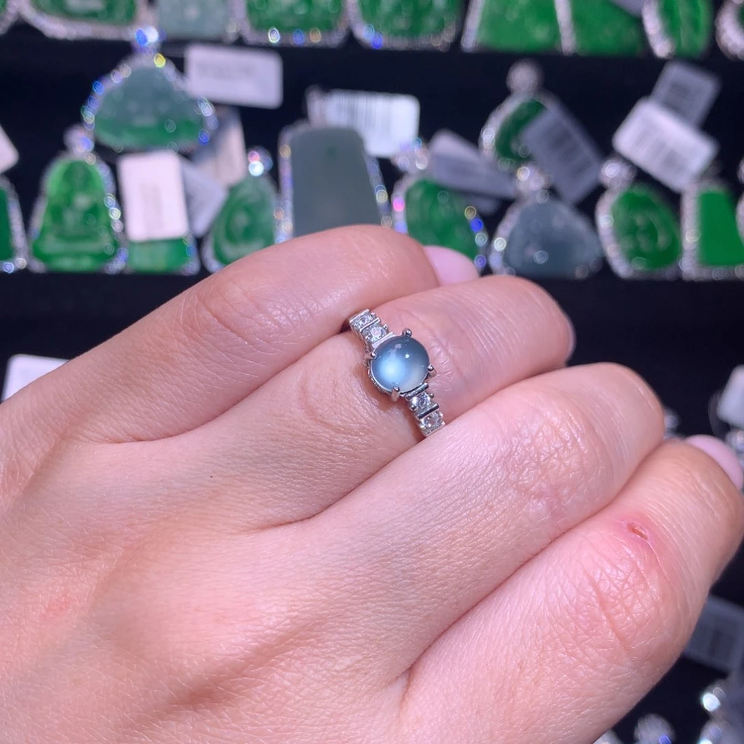 【闪购商品】银S925镶嵌戒指翡翠