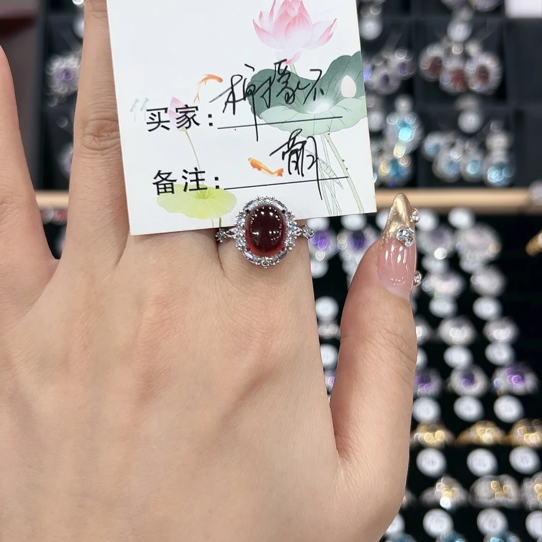 紫晶戒指银S925镶嵌戒指